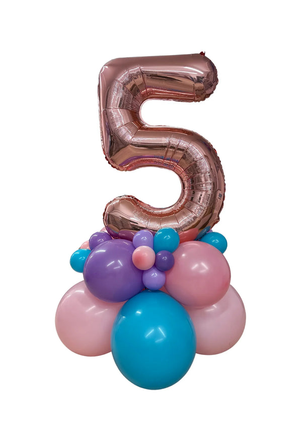 34" Foil Number Balloon Stand