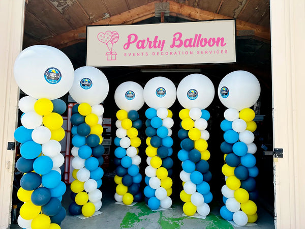 Spiral Balloon Column (2 m height 5 balloons in row)