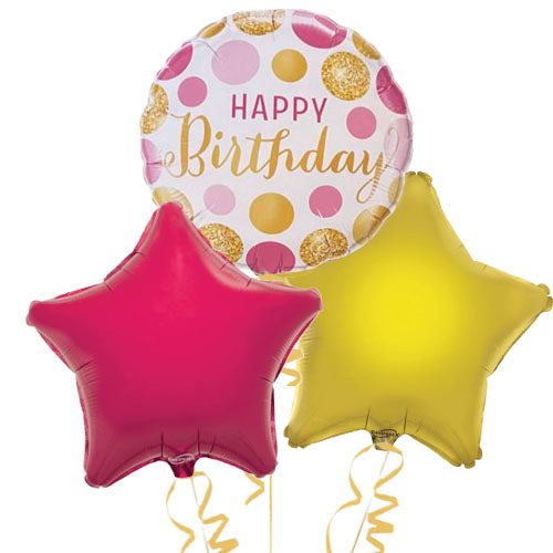 Happy Birthday Print Confetti Balloons