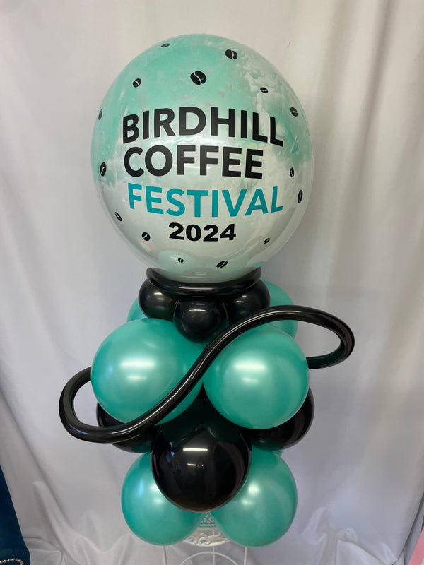 Small Stand With Branded Top Balloon